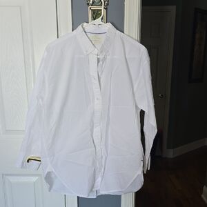 J. Crew Crisp White Casual Button Down Shirt